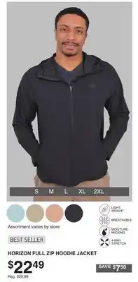 Dunham's Sports HORIZON FULL ZIP HOODIE JACKET offer