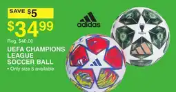 Dunham's Sports UEFA CHAMPIONS LEAGUE SOCCER BALL offer