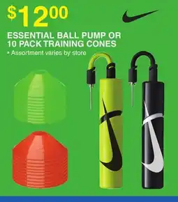 Dunham's Sports ESSENTIAL BALL PUMP OR 10 PACK TRAINING CONES offer