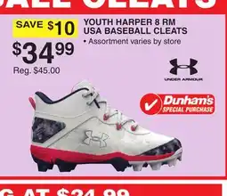 Dunham's Sports YOUTH HARPER 8 RM USA BASEBALL CLEATS offer