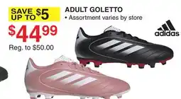 Dunham's Sports ADIDAS ADULT GOLETTO offer