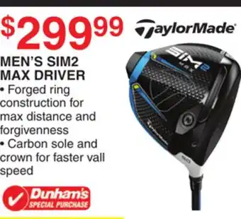 Dunham's Sports TAYLORMADE MEN'S SIM2 MAX DRIVER offer