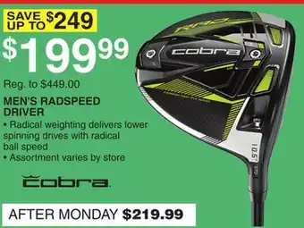 Dunham's Sports MEN'S RADSPEED DRIVER offer