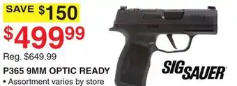 Dunham's Sports SIG SAUER P365 9MM OPTIC READY offer