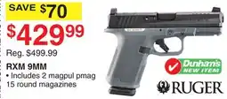 Dunham's Sports RUGER RXM 9MM 15 offer