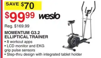 Dunham's Sports MOMENTUM G3.2 ELLIPTICAL TRAINER offer