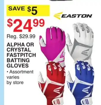 Dunham's Sports ALPHA OR CRYSTAL FASTPITCH BATTING GLOVES offer