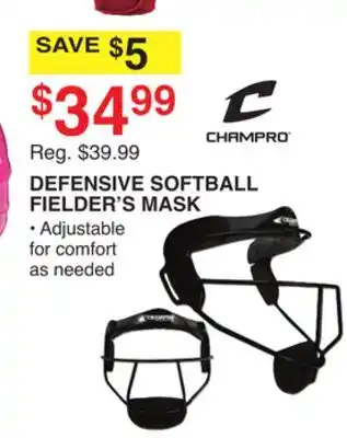 Dunham's Sports DEFENSIVE SOFTBALL FIELDER'S MASK offer