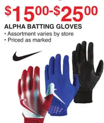 Dunham's Sports ALPHA BATTING GLOVES offer