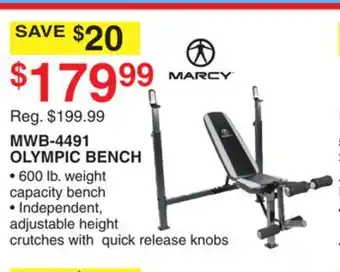 Dunham's Sports MWB-4491 OLYMPIC BENCH offer