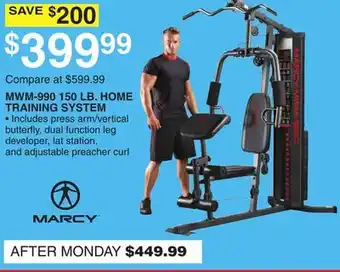 Dunham's Sports MWM-990 150 LB. HOME TRAINING SYSTEM offer