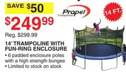 Dunham's Sports 14' TRAMPOLINE WITH FUN-RING ENCLOSURE offer