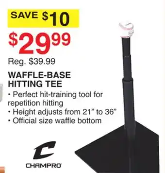 Dunham's Sports WAFFLE-BASE HITTING TEE offer