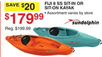 Dunham's Sports SUNDOLPHIN FIJI 8 SS SIT-IN OR SIT-ON KAYAK offer