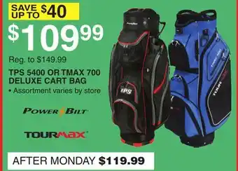 Dunham's Sports TPS 5400 OR TMAX 700 DELUXE CART BAG offer