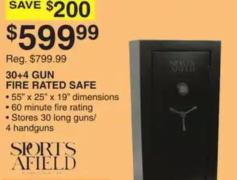 Dunham's Sports 30 + 4 GUN FIRE RATED SAFE offer