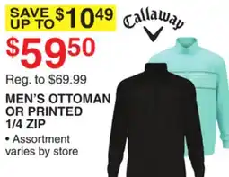 Dunham's Sports CALLAWAY MEN'S OTTOMAN OR PRINTED 1/4 ZIP offer