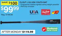 Dunham's Sports CLOUT (-10) USA YOUTH BAT offer