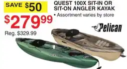 Dunham's Sports QUEST 100X SIT-IN OR SIT-ON ANGLER KAYAK offer