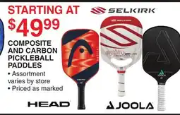 Dunham's Sports COMPOSITE AND CARBON PICKLEBALL PADDLES offer