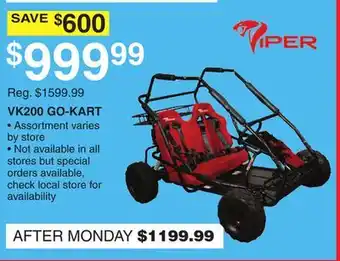 Dunham's Sports VIPER VK200 GO-KART offer