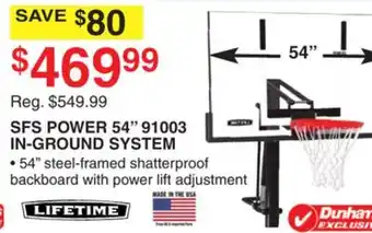 Dunham's Sports SFS POWER 54 91003 IN-GROUND SYSTEM offer