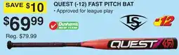 Dunham's Sports QUEST (- 12) FAST PITCH BAT offer