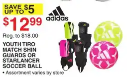 Dunham's Sports ADIDAS YOUTH TIRO MATCH SHIN GUARDS OR STARLANCER SOCCER BALL offer