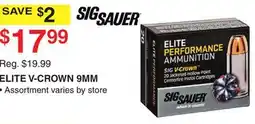 Dunham's Sports SIG SAUER ELITE V-CROWN 9MM offer