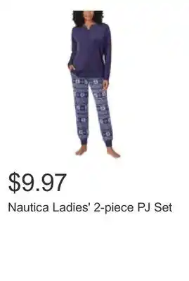 Costco Nautica Ladies' 2-piece PJ Set offer