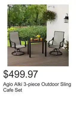 Costco Agio Alki 3-piece Outdoor Sling Cafe Set offer