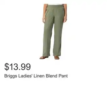 Costco Briggs Ladies' Linen Blend Pant offer