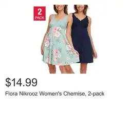 Costco Flora Nikrooz Women's Chemise, 2-pack offer