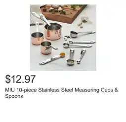 Costco MIU 10-piece Stainless Steel Measuring Cups & Spoons offer