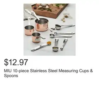 Costco MIU 10-piece Stainless Steel Measuring Cups & Spoons offer