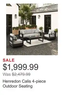 Costco Henredon Calis 4-piece Outdoor Seating offer