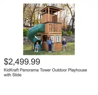 Costco KidKraft Panorama Tower Outdoor Playhouse with Slide offer