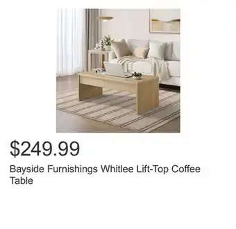 Costco Bayside Furnishings Whitlee Lift-Top Coffee Table offer