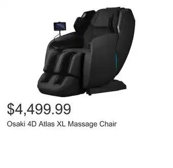 Costco Osaki 4D Atlas XL Massage Chair offer