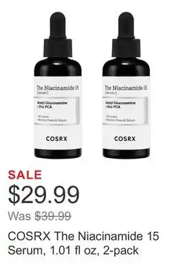 Costco COSRX The Niacinamide 15 Serum, 1.01 fl oz, 2-pack offer