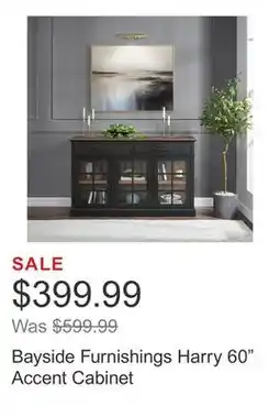 Costco Bayside Furnishings Harry 60 Accent Cabinet offer