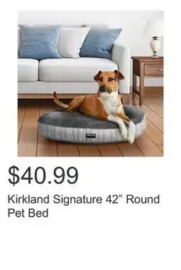 Costco Kirkland Signature 42 Round Pet Bed offer