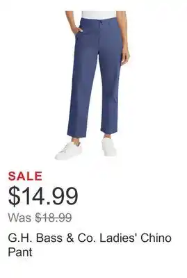 Costco G.H. Bass & Co. Ladies' Chino Pant offer