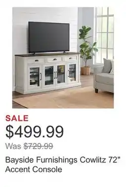 Costco Bayside Furnishings Cowlitz 72 Accent Console offer