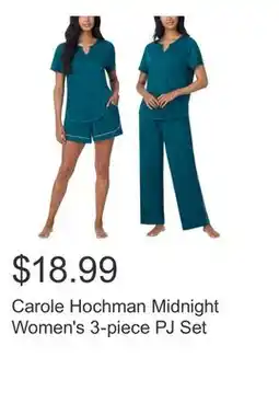 Costco Carole Hochman Midnight Women's 3-piece PJ Set offer