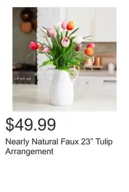 Costco Nearly Natural Faux 23 Tulip Arrangement offer