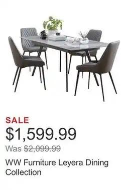 Costco WW Furniture Leyera Dining Collection offer