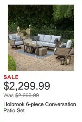 Costco Holbrook 6-piece Conversation Patio Set offer