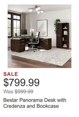 Costco Bestar Panorama Desk with Credenza and Bookcase offer