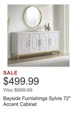 Costco Bayside Furnishings Sylvie 72 Accent Cabinet offer